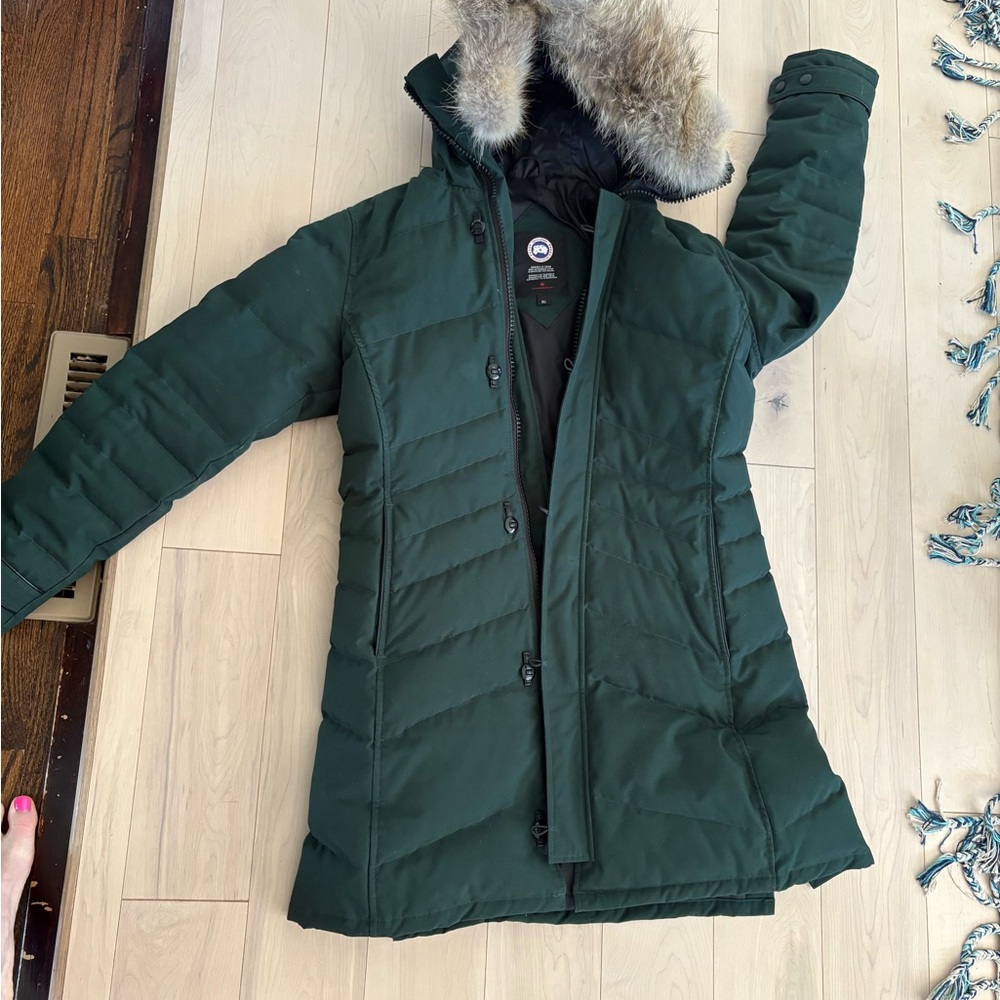 Canada Goose Lorette Hooded Down Park with Genuine Coyote Fur Trim